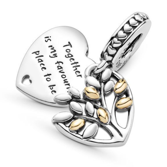 PANDORA FAMILY TREE HEART DANGLE CHARM - Picture 2 of 5